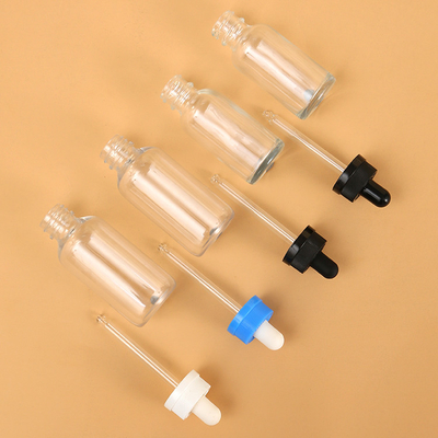 Clear Essential Oil Empty Glass Dropper Bottles 5ml 10ml 15ml