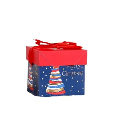 Christmas Gift Box Cosmetics Christmas Box Packaging Square Christmas Box With Silk