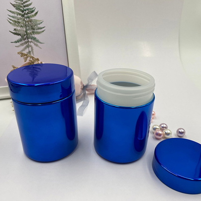 2oz 6oz 8oz 10oz 16oz 20oz Nutritional Supplement Containers Electroplated Metal Blue