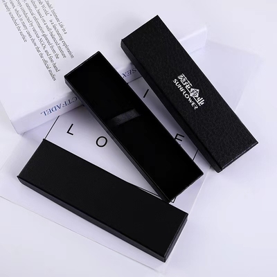 Customized Innovative Biodegradable Packaging Black Ink Pen Set Gift Boxes EVA Insert