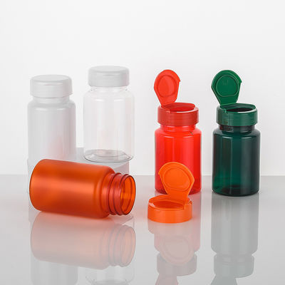 Nutritional Supplement PET PCR Bottle with Screw Lid Cap Ideal for Pill Vitamin Tablet Powder Capsule in Red Green Color