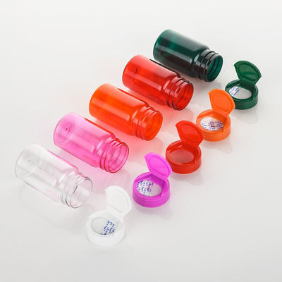 Nutritional Supplement PET PCR Bottle with Screw Lid Cap Ideal for Pill Vitamin Tablet Powder Capsule in Red Green Color