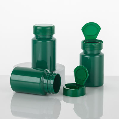 Nutritional Supplement PET PCR Bottle with Screw Lid Cap Ideal for Pill Vitamin Tablet Powder Capsule in Red Green Color