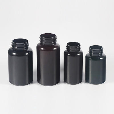 Highly Customized 4oz PET Capsule Bottle of Orange Black Plastic Nutrition Supplement with Purple Tamper Proof Packaging