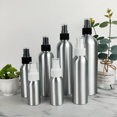 Customized Label Empty 100ml 200ml 300ml 500ml 1000ml Aluminum Bottles Spray Fine Mist Lid for Lotion Shampoo Essential Oil