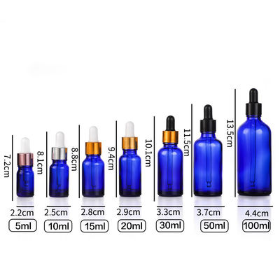 Aluminium Dropper Glass Bottle for Skin Care 10ml 20ml 30ml 50ml Customized Logo Accepted