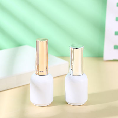 Glass Uv Gel Nail Polish Bottle with Silver Gold Cap 7ml 9ml 11ml 12ml 15ml Customized Logo Accepted Base Material Glass