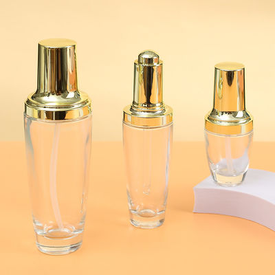 Printing Handling Decoration Firing 100ml Glass Spray Bottle for Body Oil Economical Custom Logo Design Golden Glass Bottles