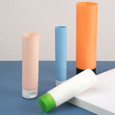 Customized 30ml 50ml 100ml 150ml White Blue Plastic PE Cosmetic Squeeze Printing Tube with Screw Top Lid OEM/ODM Acceptable