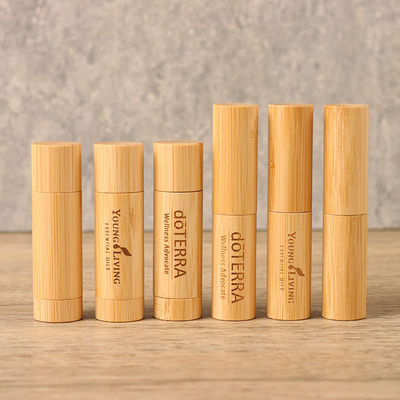 3g 5g Lip Balm Container Round Bamboo Lipbalm Packaging Tubes for Sustainable and Environmentally Friendly Beauty