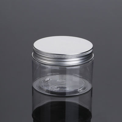 PET Food 100ml 150ml 250ml 300ml 16oz 32oz Amber Black PET Plastic Cosmetic Cream Jar with Aluminum Lid and Durable