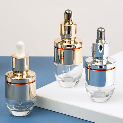 Senior PAK Unique Design Customize Label Printing Empty Glass CBD Serume Oil Dropper Bottle with Silver or Gold Top