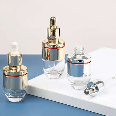 Senior PAK Unique Design Customize Label Printing Empty Glass CBD Serume Oil Dropper Bottle with Silver or Gold Top